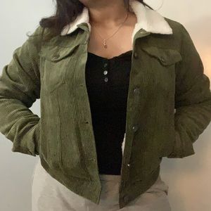 Sherpa Lined Corduroy Jean Jacket